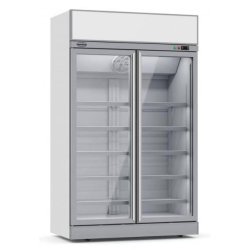 Vitrine réfrigérée avec portes INS-1000R - 2 portes en verre, 1000 litres, 10 grilles, décongélation automatique