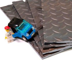 Plaque de roulage S235JR - acier brut antidérapant - résistant aux chocs et carrossable