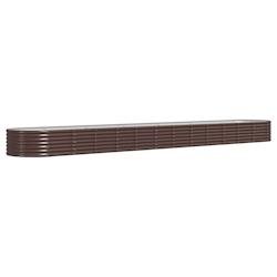 Helloshop26 - Jardinière bac lit surélevé plantes fleurs terrasse jardin de jardin acier enduit de poudre marron 02_0039555 02_0039555 - marron aci