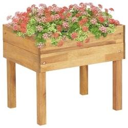 Helloshop26 - Jardinière surélevée 50 x 40 x 45 cm jardin plantes fleurs bois massif d'acacia 02_0000849 - Bois massif 3000071831531