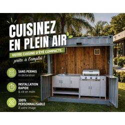 Cuisine d'été compacte (sans permis ni déclaration)