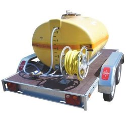 Ensemble cuve ovale PFV 1 000 l équipée sur remorque routière avec pompe électrique - CEMO - 90241E