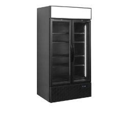 Vitrine réfrigérée noire - 2 portes - Finition contemporaine - FSC1000H BLACK