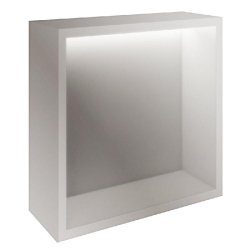 Présentoir Cage gris alu avec LED 38,4x14,5x38,4cm