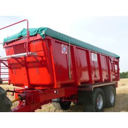 Remorque agricole standard B180BV Delaplace - charge 18 tonnes - flèche avec sécurité, béquille hydraulique et rehausses