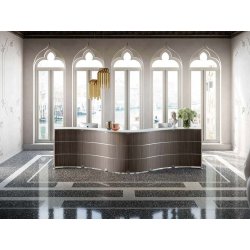 Banque d'accueil modulaire GLASS - Design moderne avec modules personnalisables et finitions variées