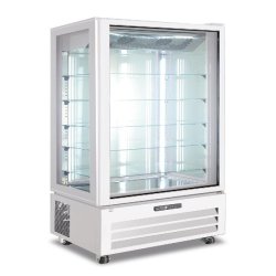 KLIMAITALIA Vitrine de pâtisseries ventilée. 4 LED. Dégivrage auto. Thermo num. T° 0°C/+10°C. Dim. 85x65x195 cm. VICTORIA85NFPWHITE - 4247