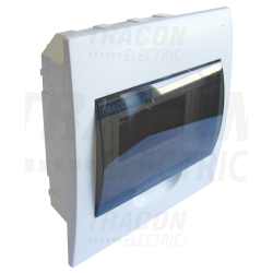 Boîte de distribution encastrée - cache fumée - rail N-PE 1×8 modul - IP40 - dimensions 215×200×60mm