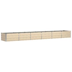 Helloshop26 - Jardinière moderne 480 x 80 x 45 cm pour intérieur extérieur design industriel en acier ivoire 02_0059152 - acier 3000240976452