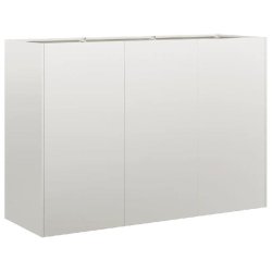 Helloshop26 - Jardinière moderne extérieure 120 x 40 x 80 cm grande capacité avec fond ouvert en acier inoxydable 02_0051508 - vert inox 3000236948807