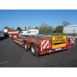 Remorque porte-engins Faymonville - Référence 6395 - Extra surbaissée extensible jusqu'à 10m - 2 essieux SAF directionnels - PTC 39T