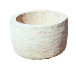 JARDINIÈRE RONDE EN PIERRE RECONSTITUÉE
