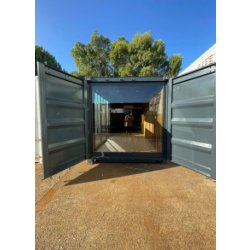 Bureau aménagé personnalisable - Container 20 pieds avec finition intérieure bois ou plaque de plâtre, isolation et revêtement de sol