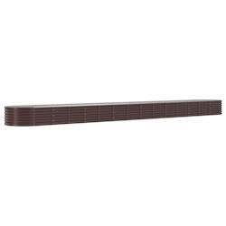 Helloshop26 - Jardinière bac lit surélevé plantes fleurs terrasse jardin de jardin acier enduit de poudre marron 02_0039549 - marron acier 30002185