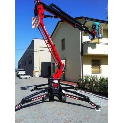 Nacelle araignée semi-automotrice tout terrain sur chenilles - Basket série SPIDER - Hauteur de travail jusqu'à 22m - Bi-énergie ou tout électrique