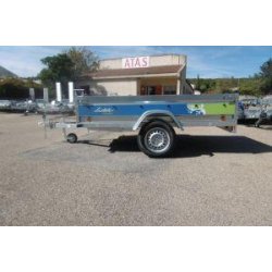 Remorque utilitaire 233x132x39 - 1 essieu - Palerme - 500 kg PTC - caisse basculante et ridelles rabattables