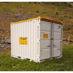 Container à louer avec rayonnage et électricité, 7 m3