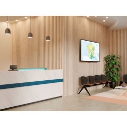 Banque d'accueil fonctionnelle et lumineuse - ATLAS - Design épuré avec éclairage LED et configurations modulables