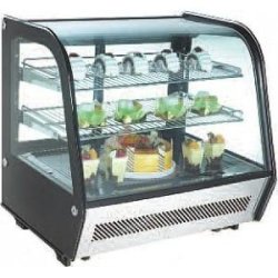 Vitrine réfrigérée positive panoramique 4 faces vitrées - 120 litres - 3 niveaux - RC120