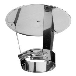 Tn28060 - Chapeau de cheminée pare-pluie en inox DN 60 - Température jusqu'à 450°C