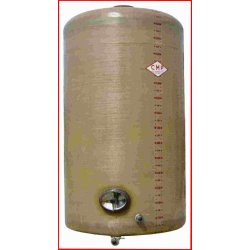 Cuve de vinification et stockage en fibre de verre - Type C.V.F.P. - Trappe inox centrale, soupape double effet, brides PN6