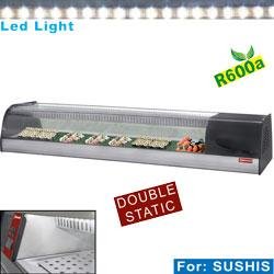 Vitrine réfrigérée pour sushis, double fond perforé (inclus) - TR8-SH/R6
