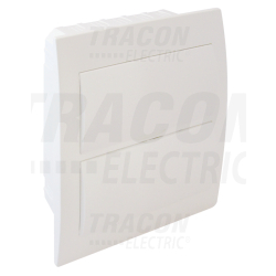 Boîte de distribution encastrée - Cache blanc fumée - Rail N-PE 2×12 (24) modules - IP40 - Dimensions 320×270×70mm