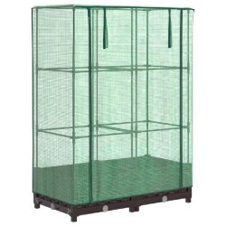 Helloshop26 - Jardinière bac lit surélevé plantes fleurs terrasse jardin surélevée avec housse aspect rotin 80 x 40 x 123 cm Marron 02_0038782 -