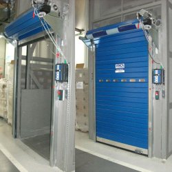 Plateforme à Portes Enroulables Motorisées - Ref. 17.1 - Monte Voiture Électrohydraulique jusqu'à 10t
