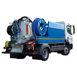 Flexcom standard - hydrocureur Rioned - 10 ou 12 tonnes, réservoir 3.500 litres, enrouleur d'aspiration