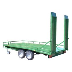 Remorque porte-engins Mandrinoise 3.5T - 3.45m - 2 essieux - basculante avec roues extérieures