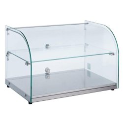Vitrine d'exposition neutre vitrée courbe 45L 7487.0240 Combisteel