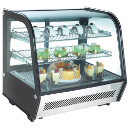 Vitrine réfrigérée de comptoir 120 litres en portes coulissantes