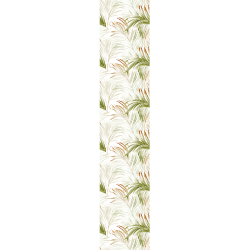 Papier peint préencollé tropical - Feuilles de palmier vert pastel - H300 x L60 cm - Intissé épais et doux - Made in France
