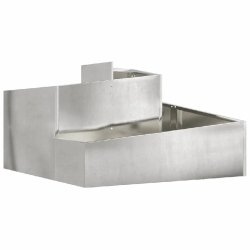 Helloshop26 - Cache-pot de jardin moderne design industriel 80 x 80 x 50 cm en acier inoxydable argent 02_0052222 - inox 3000237305463