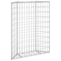 Helloshop26 - Jardinière lit surélevé plantes fleurs jardin à gabion en trapèze acier galvanisé 80 x 20 x 100 cm 02_0001322 - acier 3000076931533