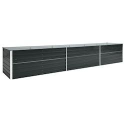 Helloshop26 - Jardinière lit surélevé plantes fleurs jardin acier galvanisé 480 x 80 x 45 cm anthracite 02_0001122 - acier 3000074811530