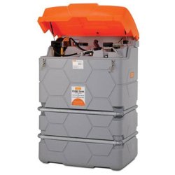 Station LUB CUBE outdoor premium 2 500 litres - Pour diesel, biodiesel, lubrifiant, fioul, AdBlue - Avec capot - CEMO - 10424F