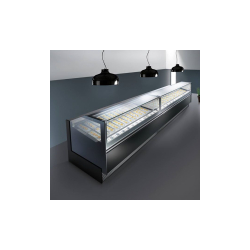 Vitrine à pâtisserie MAGNUM - design contemporain - acier inoxydable - réfrigération et options multiples