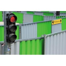Barrière de chantier bardée mobile - Hauteur 1 m - Modèle 02-CBM - Plusieurs coloris disponibles
