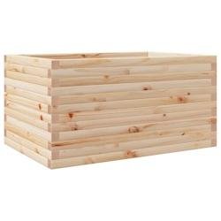 Helloshop26 - Jardinière bac lit surélevé plantes fleurs terrasse jardin 90 x 60 x 46 cm bois de pin massif marron 02_0038020 - marron Bois massif