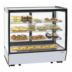 Vitrine ventilée positive 185 Litres, 4 niveaux, 2 portes coulissantes vitrées, 450 W, 220 V - MONO