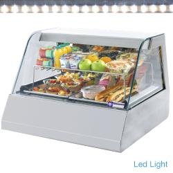 Vitrine réfrigérée ventilée 2x GN 1/1 - VGR2/R - éclairage intérieur et construction en acier inox