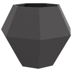 Helloshop26 - Jardinière rectangulaire extérieure design moderne 100 x 100 x 80 cm en acier noir 02_0053090 - noir acier 3000237753479