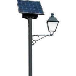 Lampadaire urbain solaire Belepoque - LED 36W - acier galvanisé - 6,2m - autonomie 36h