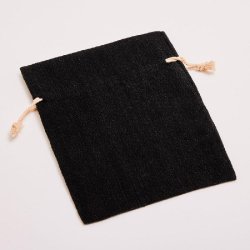 Sachet coton noir 12x17cm - par 10