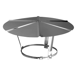 Chapeau simple peau INOX 153mm pour poêle à bois 50 kW - ECOPOLY - CHAP.SP.ECP50.2