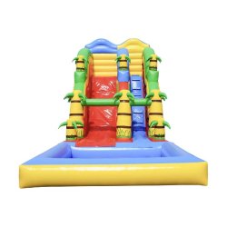 Toboggan aquatique Palmitos - Structure gonflable avec piscine intégrée - Norme CE EN 14960