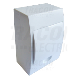 Boîte de distribution en saillie - cache blanc - rail N-PE 1×6 modul - IP02 - dimensions 205×150×75mm