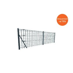 Grillage soudé maille 100x50mm Ral 7016 - 1000